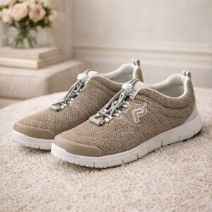 Propet Travel Walker Sneakers Taupe Mesh Comfort Walking Shoes Trail 10 Wide
